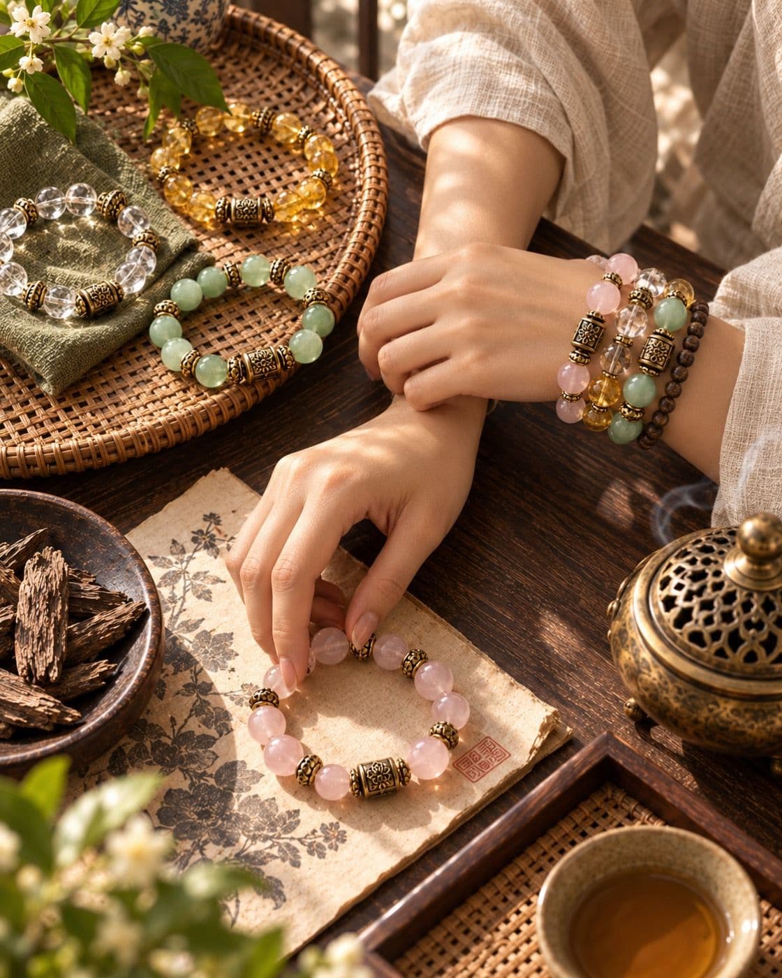 Chọn vòng phong thuỷ phối cùng vòng trầm